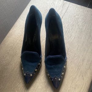 Tory Burch Point Blue Heels Size 9.5